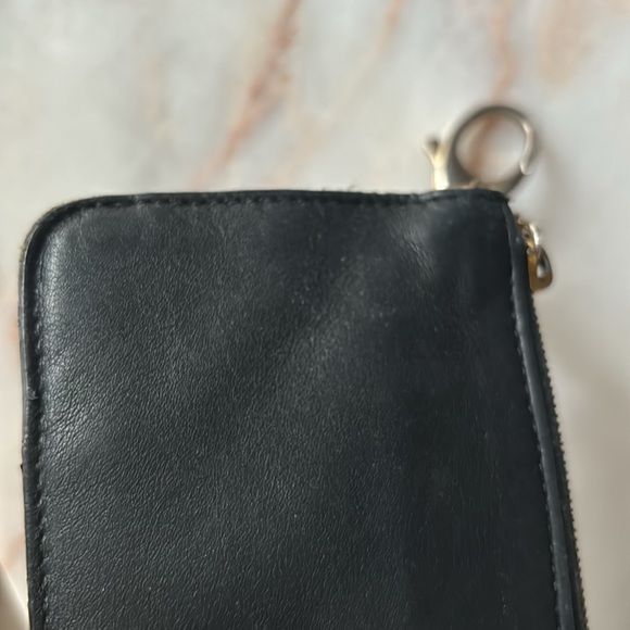 FENDI BLACK LEATHER KEY CHAIN CARD WALLET - Picture 9 of 16